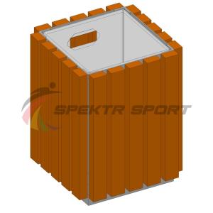 Купить Урна металлическая в деревянной обрешетке SP МФ400 в Мариинскийпосаде 